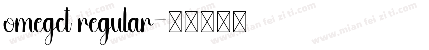 omegct regular字体转换